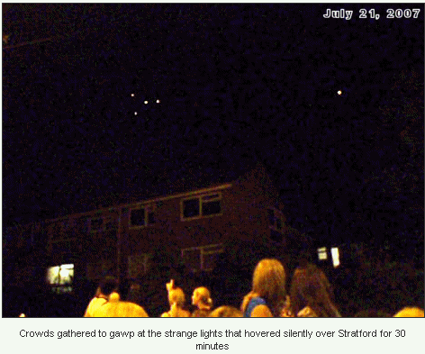 UFO sightings bring town to a standstill